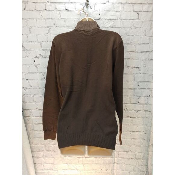 Old Navy Mens Size Small Brown Knit 1/4 Zip Sweater - Picture 8 of 8